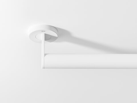 Stainless steel grab handle in matt white